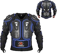 Vista 11 de RIDBIKER - Chaqueta de motociclista con armadura de cuerpo completo, protección para el pecho, equipo para bicicleta de tierra para hombres,