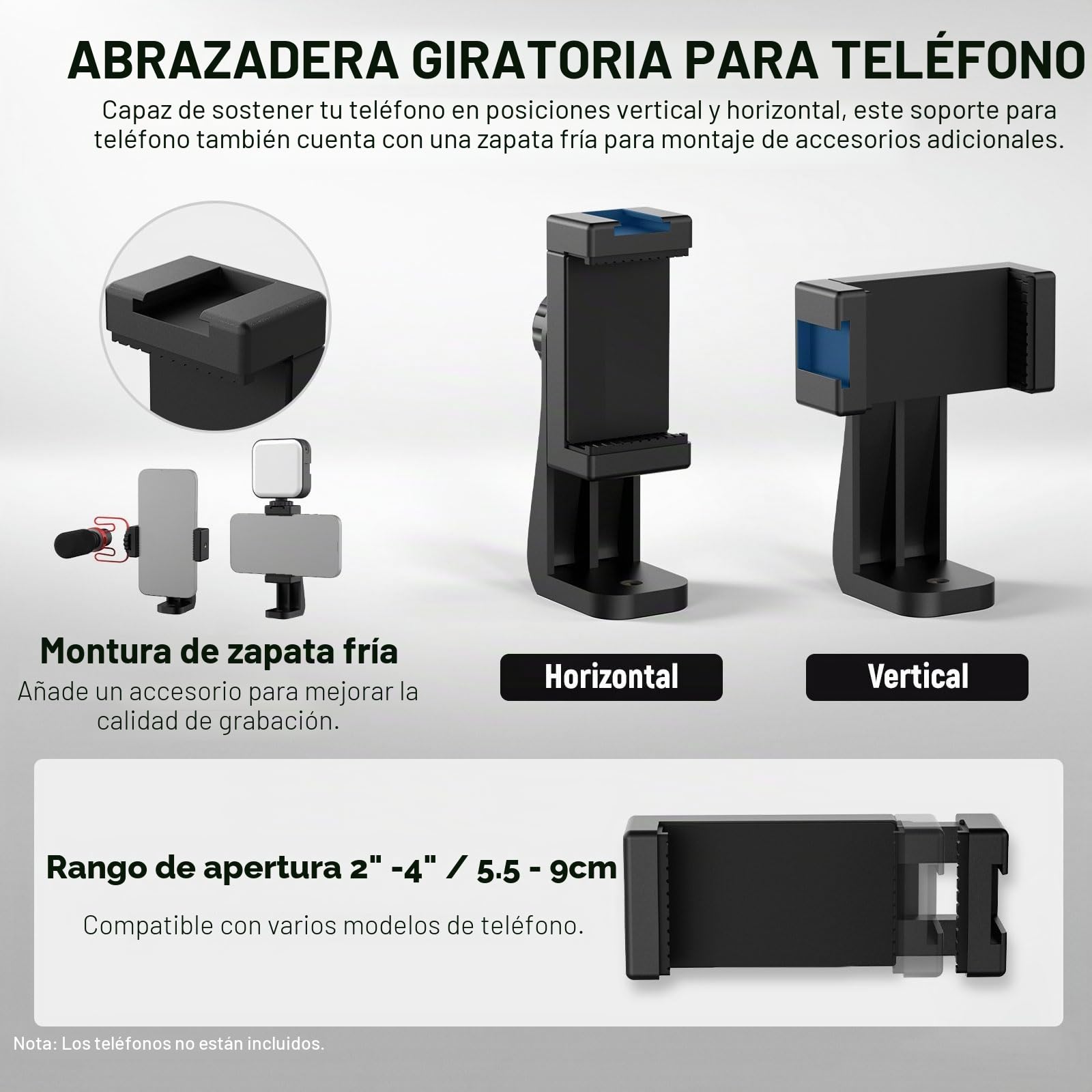 NEEWER Dolly Dolly - Cámara deslizante con cabezal esférico y pinza para teléfono, mesa de 4 ruedas con panorámica de 360°, compatible con cámaras sin espejo Mini videocámaras GoPro iPhone y teléfonos