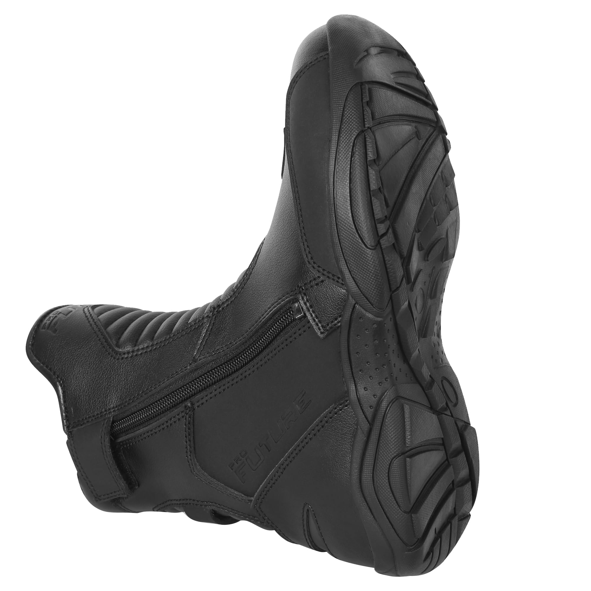 Stivali Moto Unisex in Pelle con Protezioni Rinforzate, Suola Antiscivolo e Chiusura Stivali da Moto da uomo