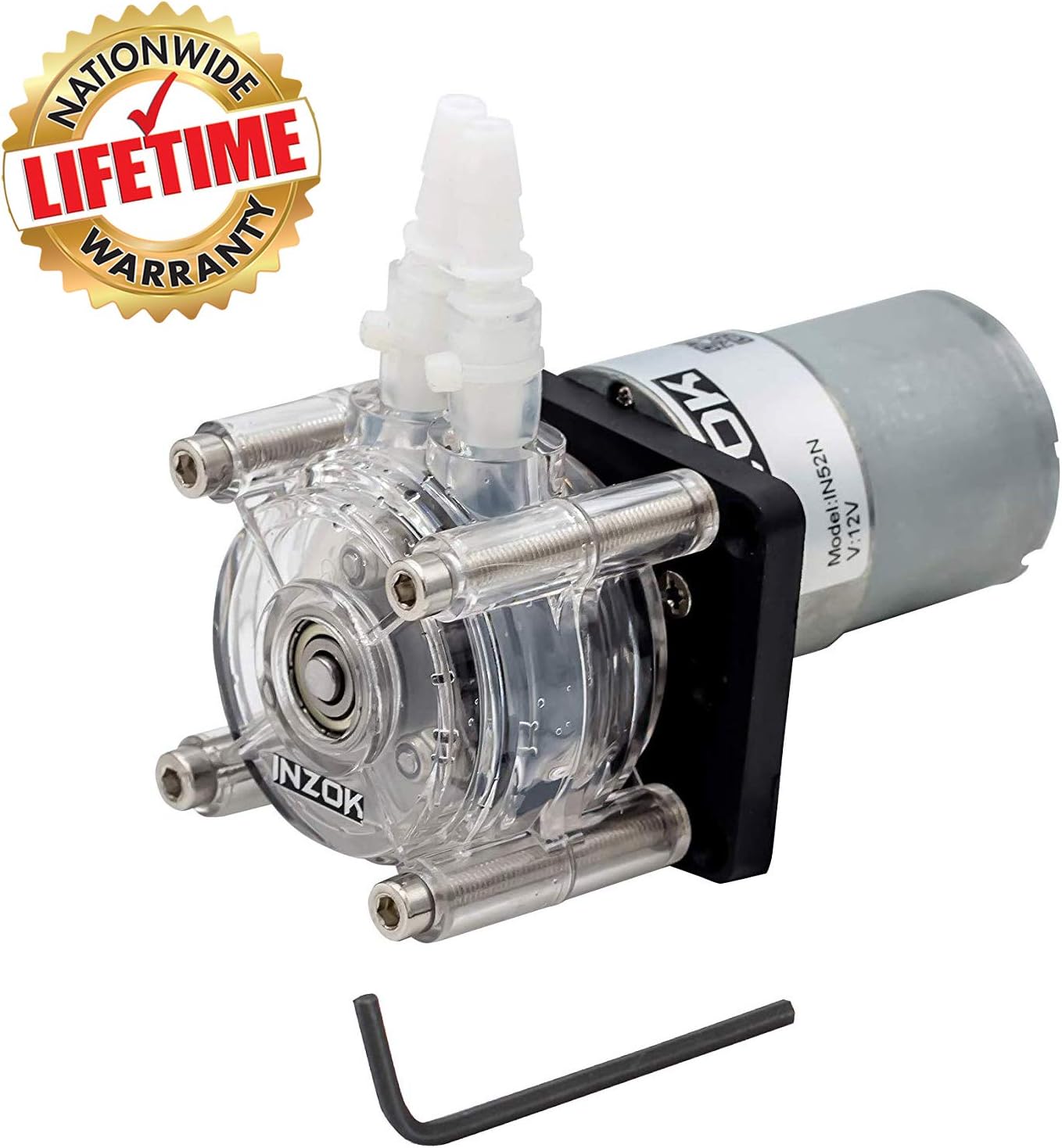 12v DC Large Flow Dosing Pump Peristaltic Pump Upgrade 304 Stainless Steel Roller for Vacuum Aquarium Lab Analytical