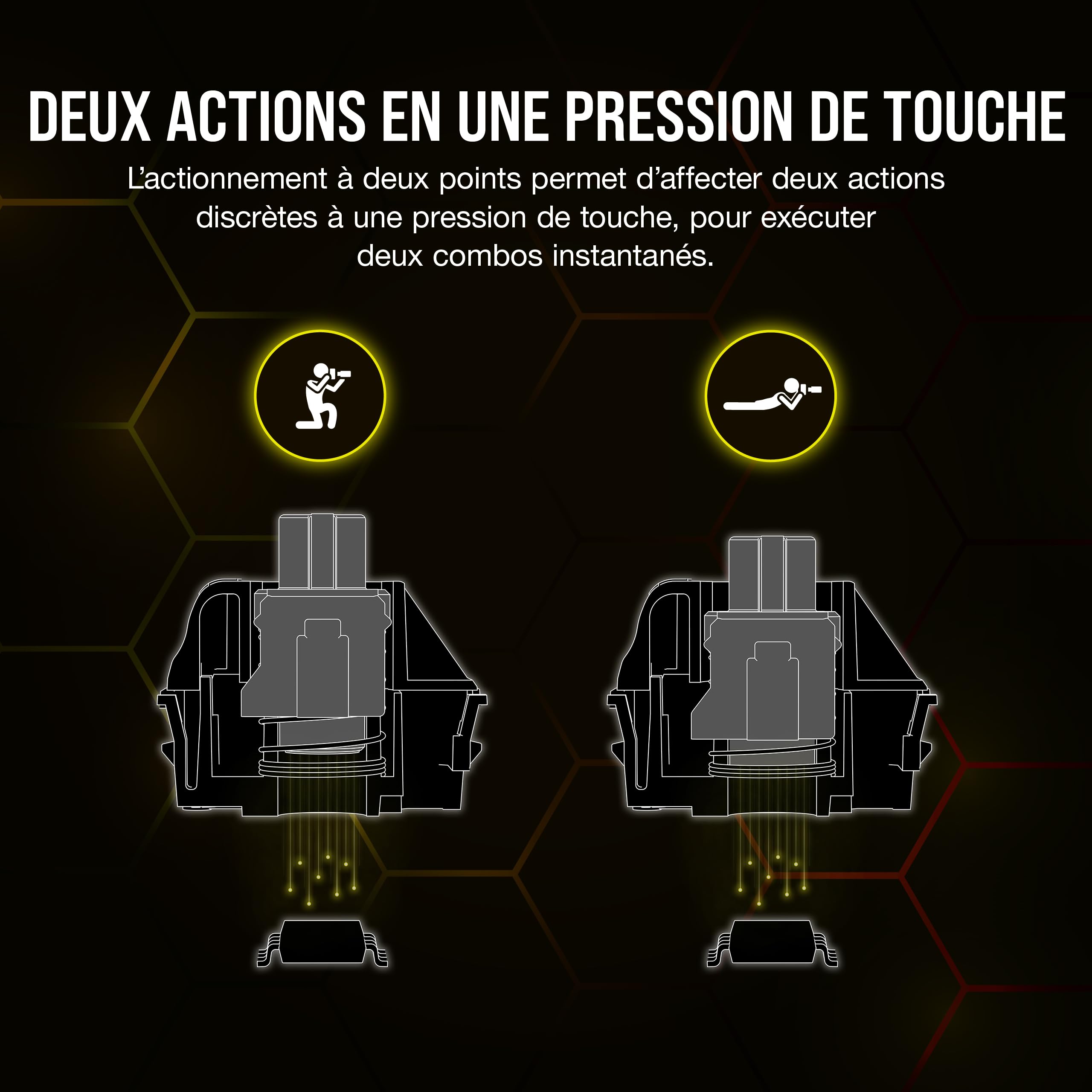 Corsair K70 Max RGB Clavier de Jeu Filaire Magnéto-Mécanique – Gris Acier | (AZERTY FR) Disposition, MGX Switches à Actionnement Réglable, PBT Double-Shot Keycaps - Compatible Icue