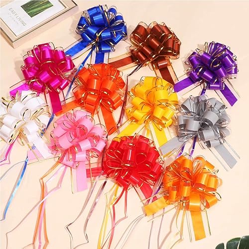 Miniatura 36 de 6 lazos de tracción de 6 pulgadas para regalo, fiesta, cumpleaños, vacaciones, regalos de flores Rosa