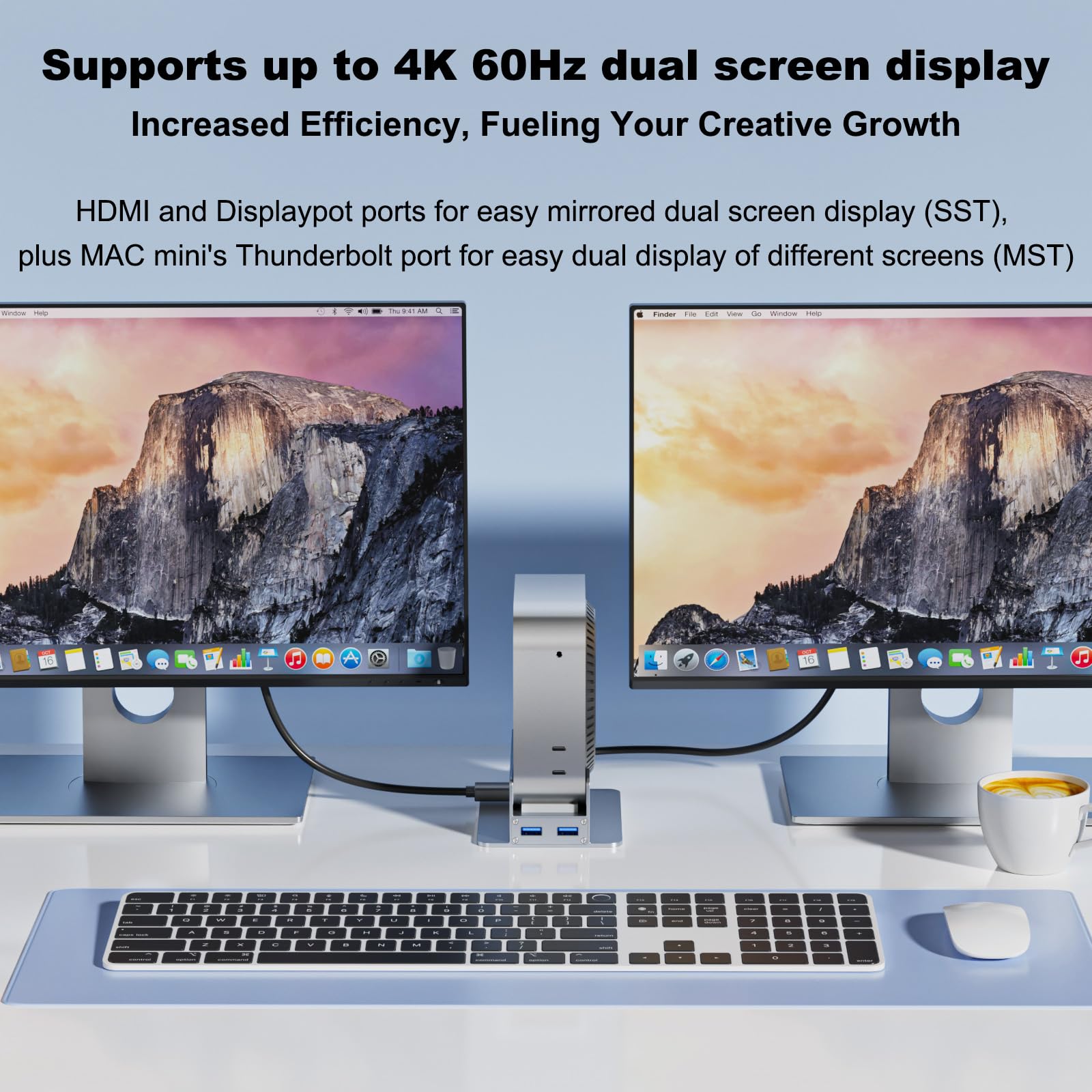 Amazon | THANDBLE Mac mini M4 ドック&スタンド 4K60Hz HDMIと 