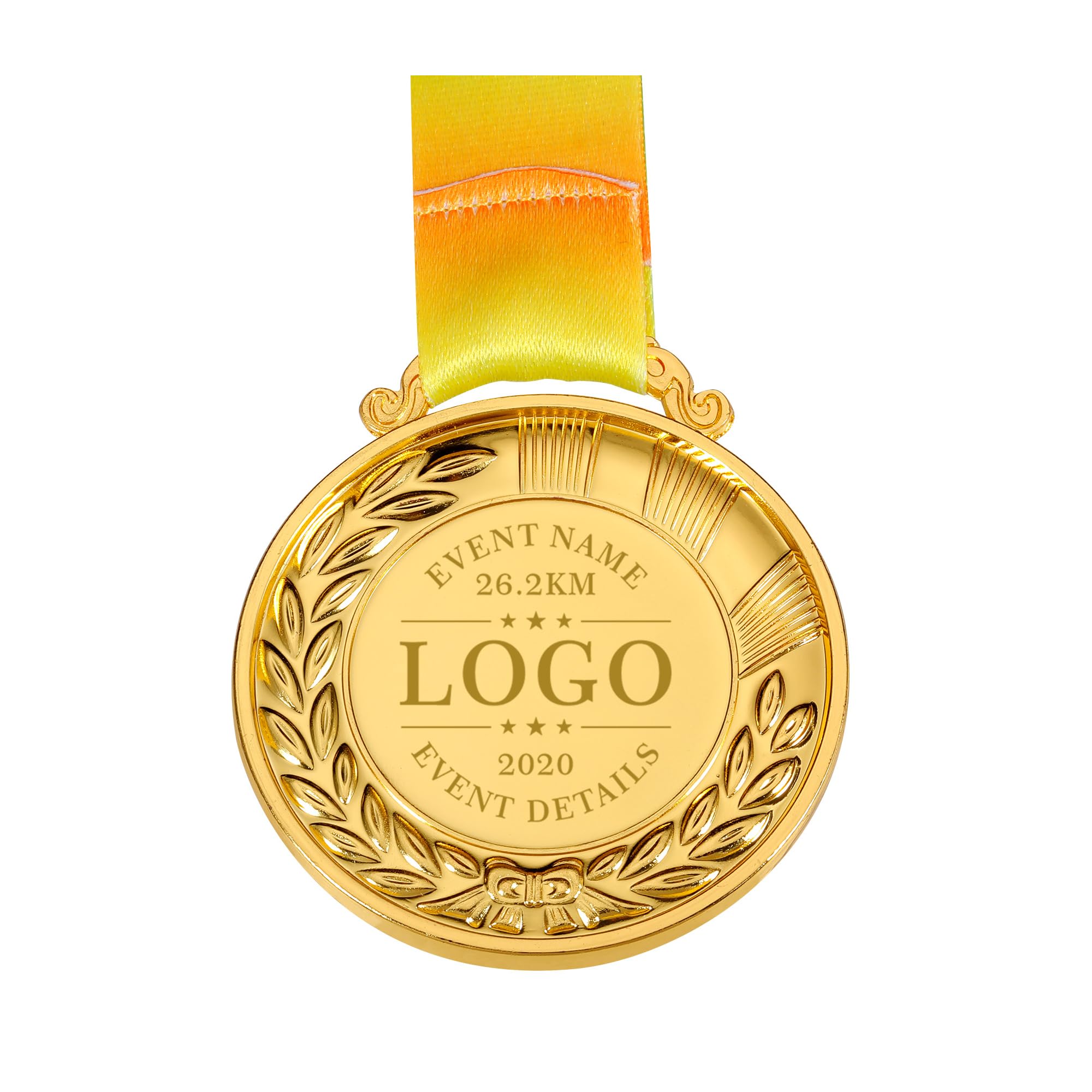Custom Pieces Gold Award Medals-Winner Medals Gold Prizes for Sports, Competitions, Party, Spelling Bees, Event Style, Metal Award Medals, Perfect for School Competitions, Coaches, Students (Gold)