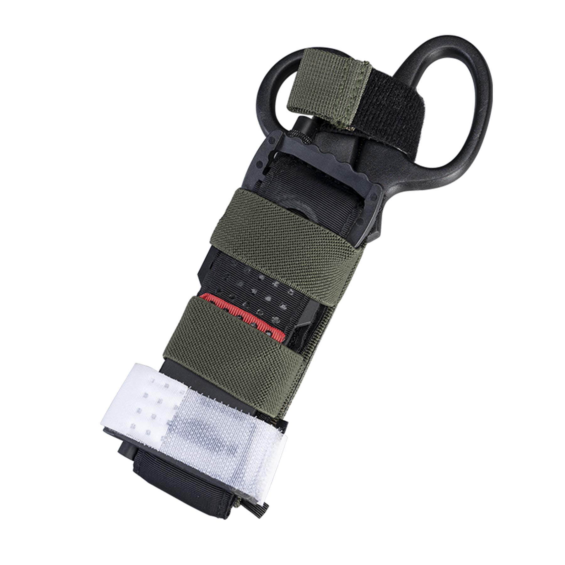 IDOGEAR Tactical Medical Tourniquet & Shear Pouch MOLLE EMT Scissor Tool Pouch EDC Tactical Gear Holder (Ranger Green)