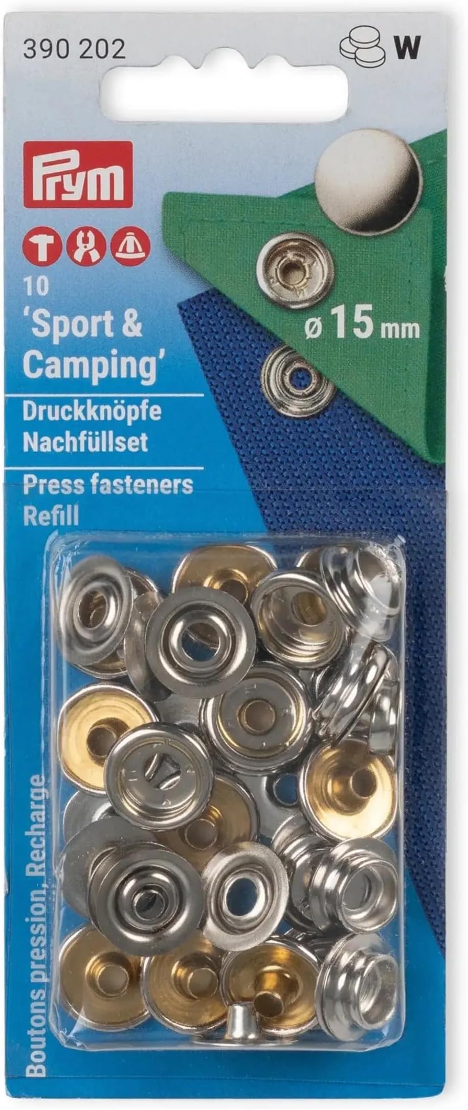 Sport 15 mm Refill Silver 10pc