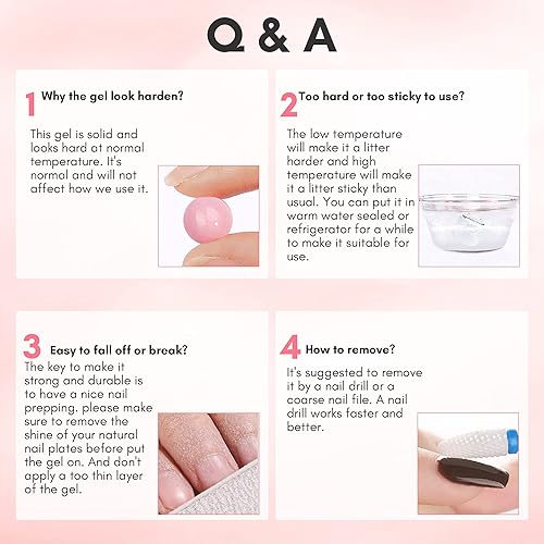 Miniatura 7 de Makartt Arte de uñas de gel 3D Constructor de gel sólido de 0.5 fl oz, no pegajoso para extensión de uñas esculpientes 3D, pegamento UV para puntas