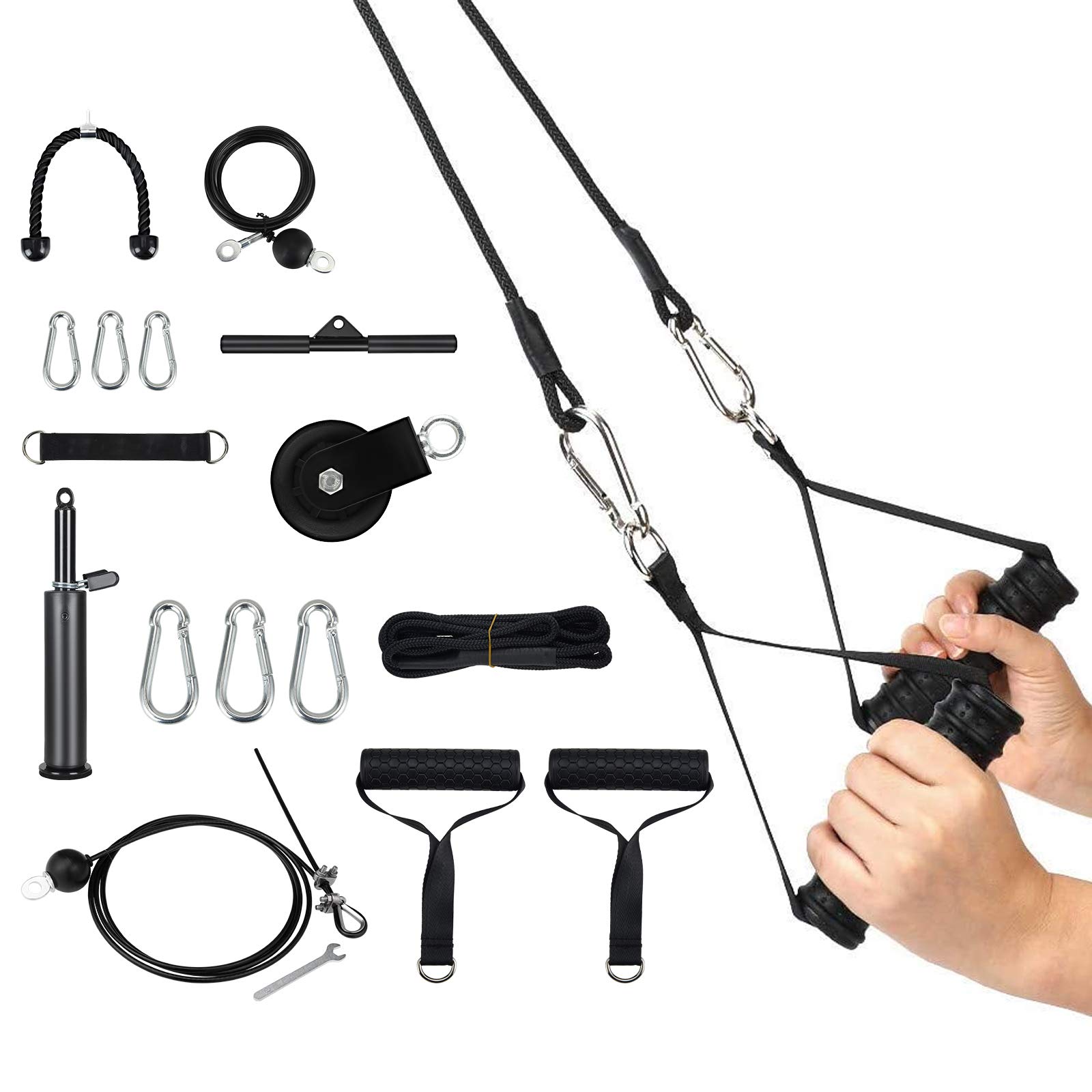 Buy GJCrafts 3 in 1 LAT and Lift Pulley Cable System, 16Pcs Pulley