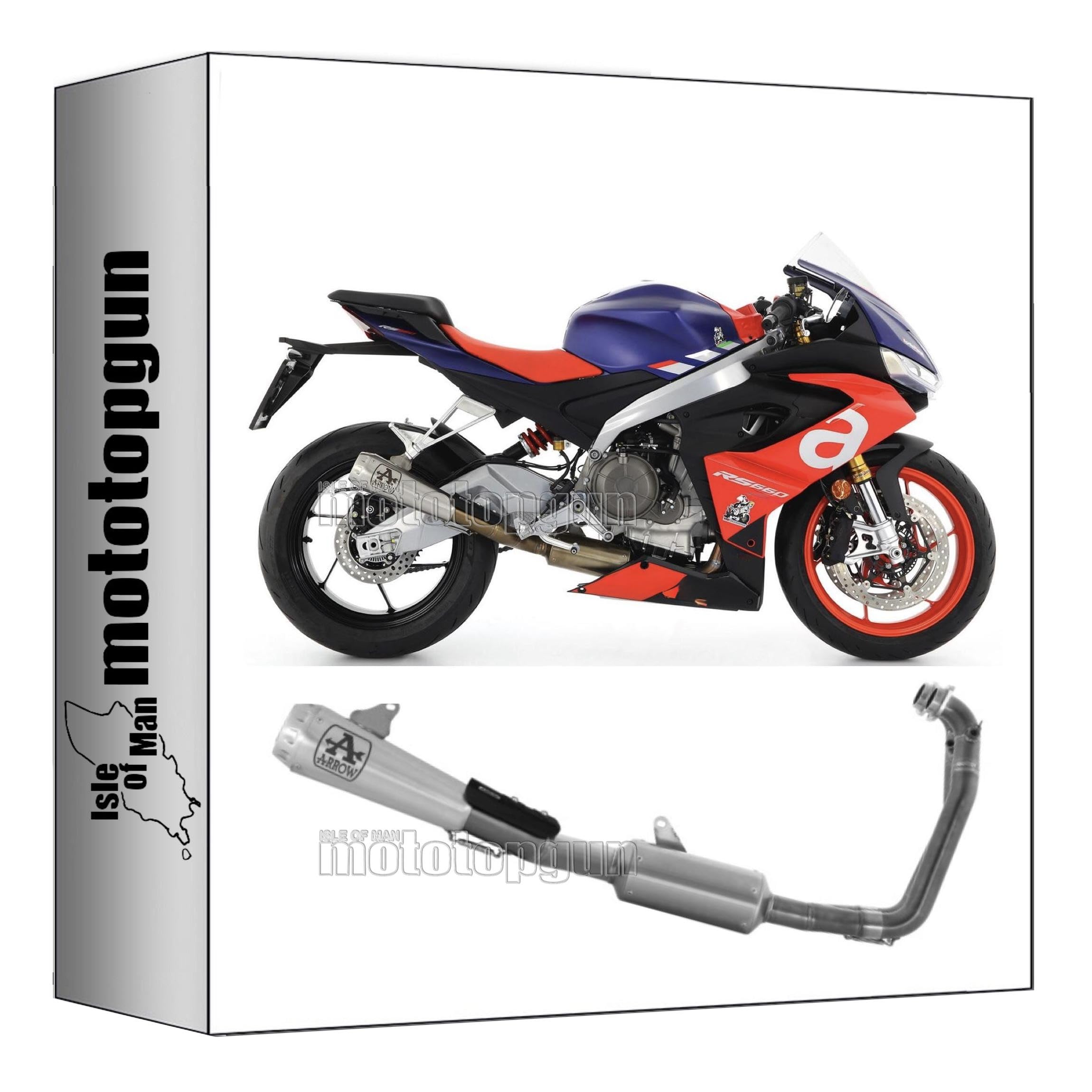 ligne complete competition evo arrow pro-race en titanium avec embout en titanium compatible avec aprilia rs 660 2020 2021 2022 2023 mototopgun 71215cp