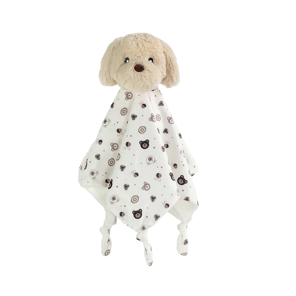 CREVENT Cozy Plush Baby Security Blanket, Loveys for Baby Girls and Boys, Birthday (Dog)