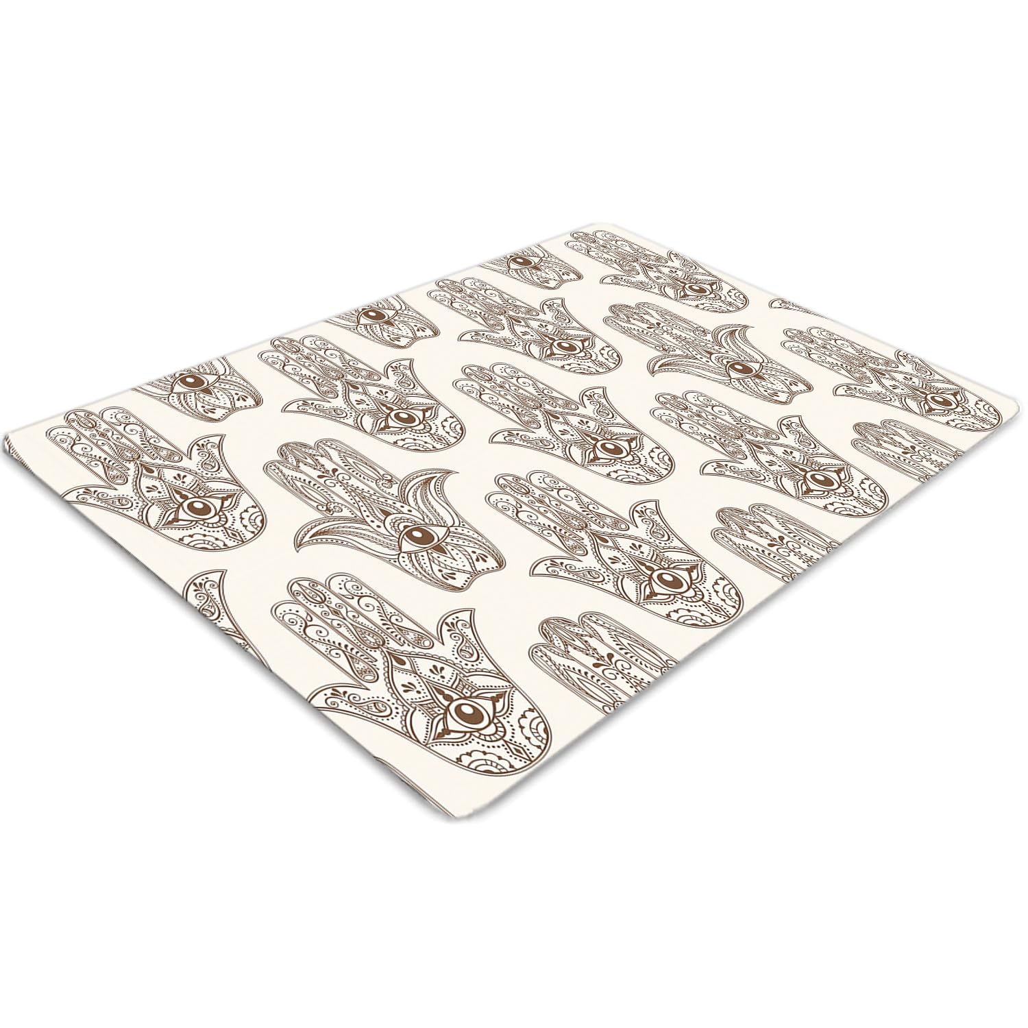 Tapis de chaise 120x90 cm PVC imperméable et protège-sol rectangulaire marron