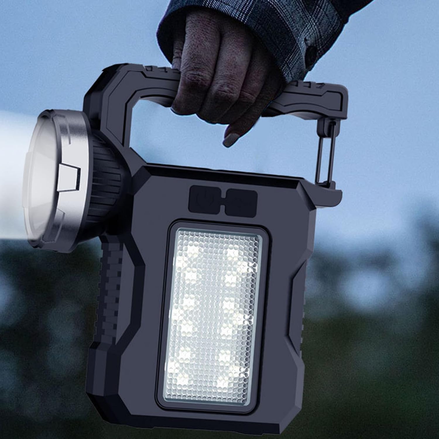 Rechargeable Torch Light - Ultra Bright LED Flashlight, LED Solar Torch Light | High Lumens Super Bright Accessories, Handheld Carry Hand Torch for Outdoor, Survival, and Home Security, Adventure