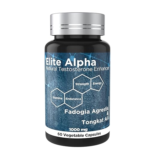 Fadogia Agrestis 10:1 & Tongkat Ali - 1000mg Max Strength Natural Muscle Builder, Energy Support, 60 Count│Elite Alpha