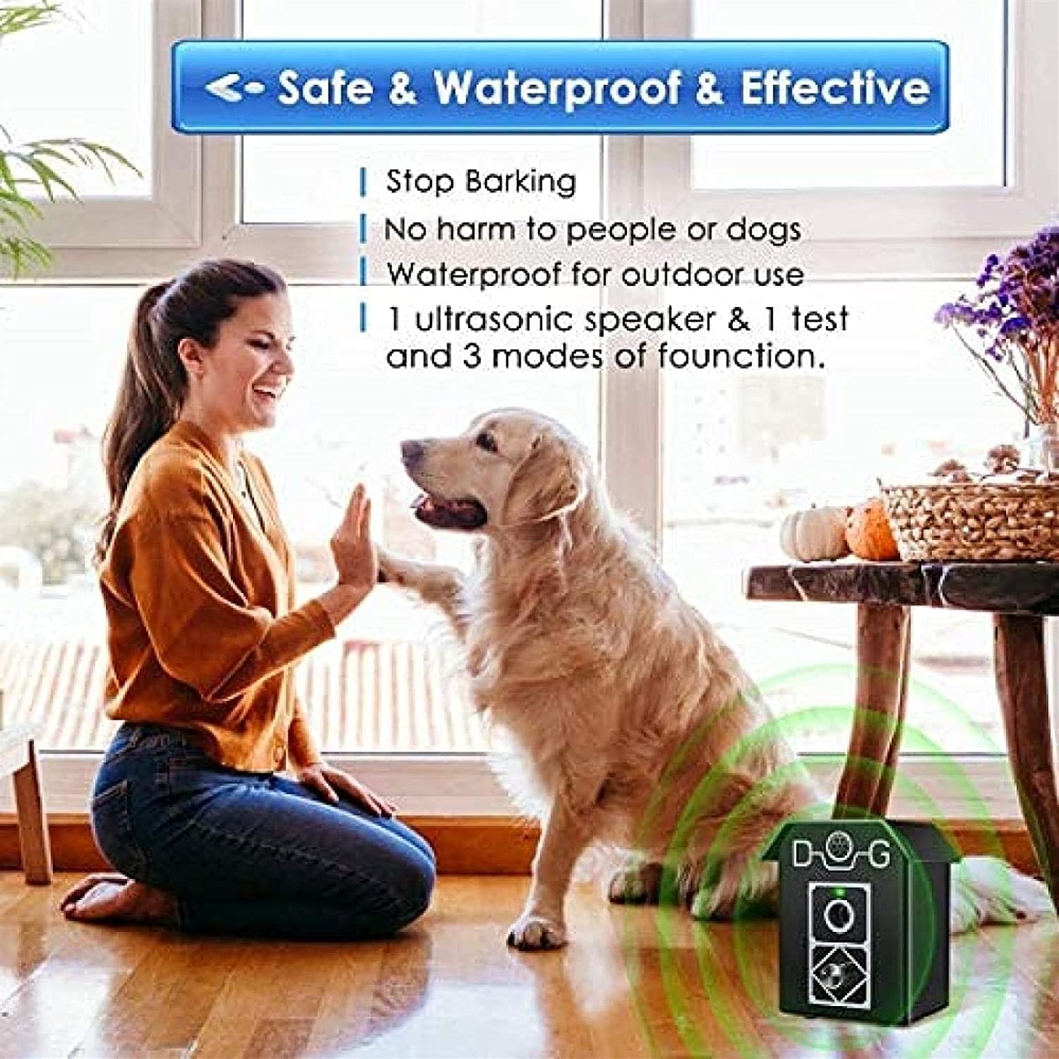 Detén los ladridos de perros, dispositivo antiladridos ultrasónico para perros, seguro e inofensivo, entrenador de ladridos excesivos