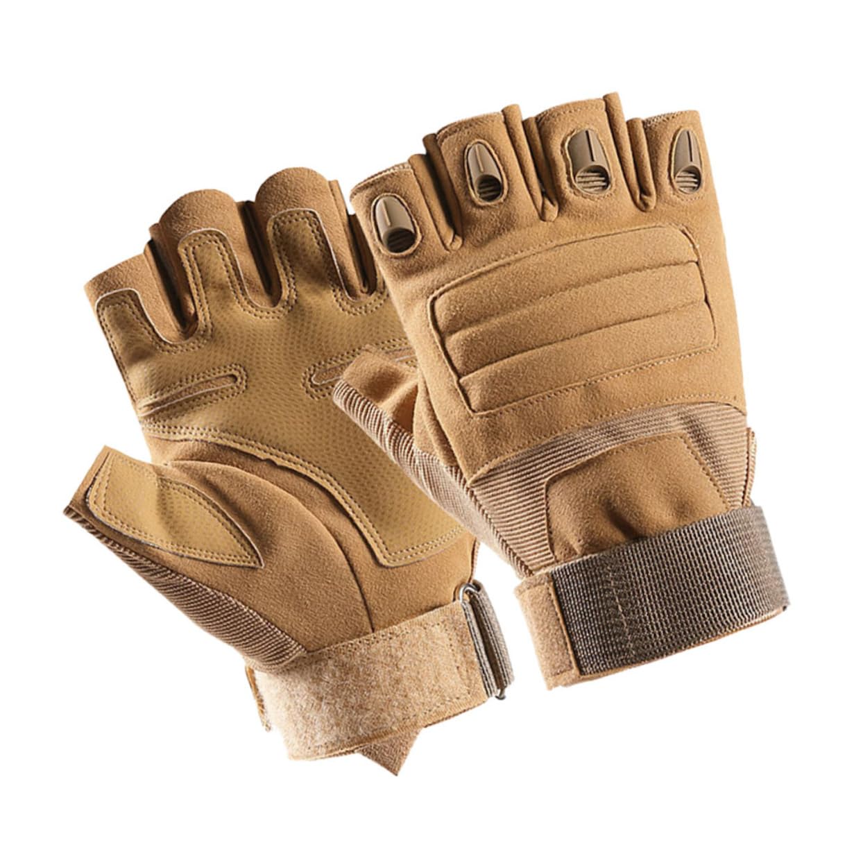 FRCOLOR 1Pair Outdoor Half Finger Sports Gloves for Cycling Riding and Winter Activities Breathable Skid Design Ergonomic Fit Durable Wear Resistance for Enhanced Grip and Comfort