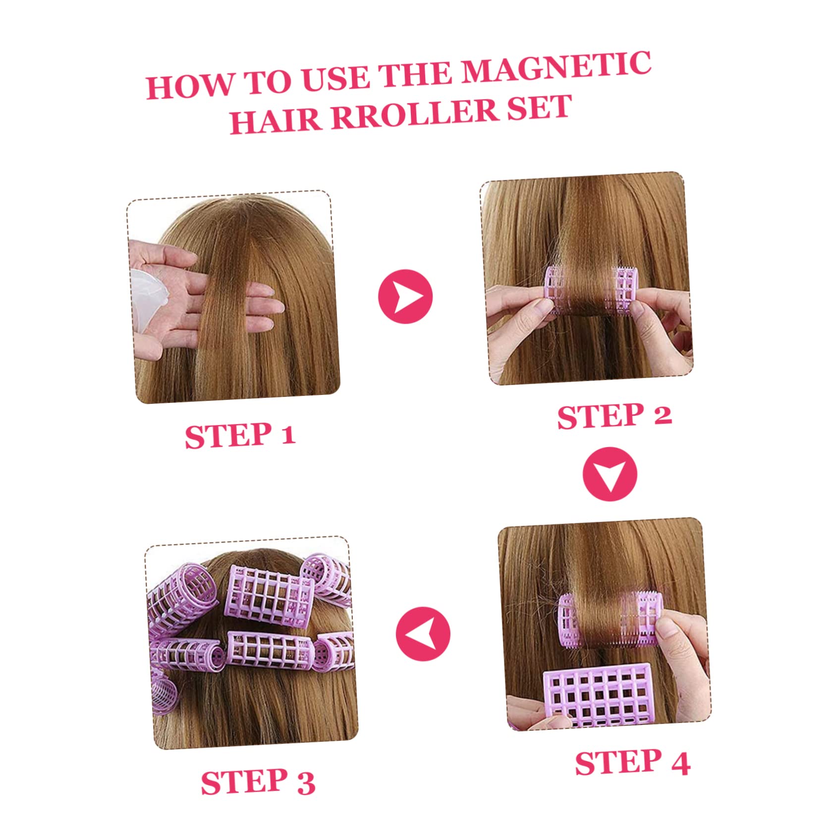 Rodillos de Pelo de Plástico Autoadherentes, Pack de 50 Piezas Ligeras y Portátiles para Peluquería y Peinados Profesionales Color Aleatorio