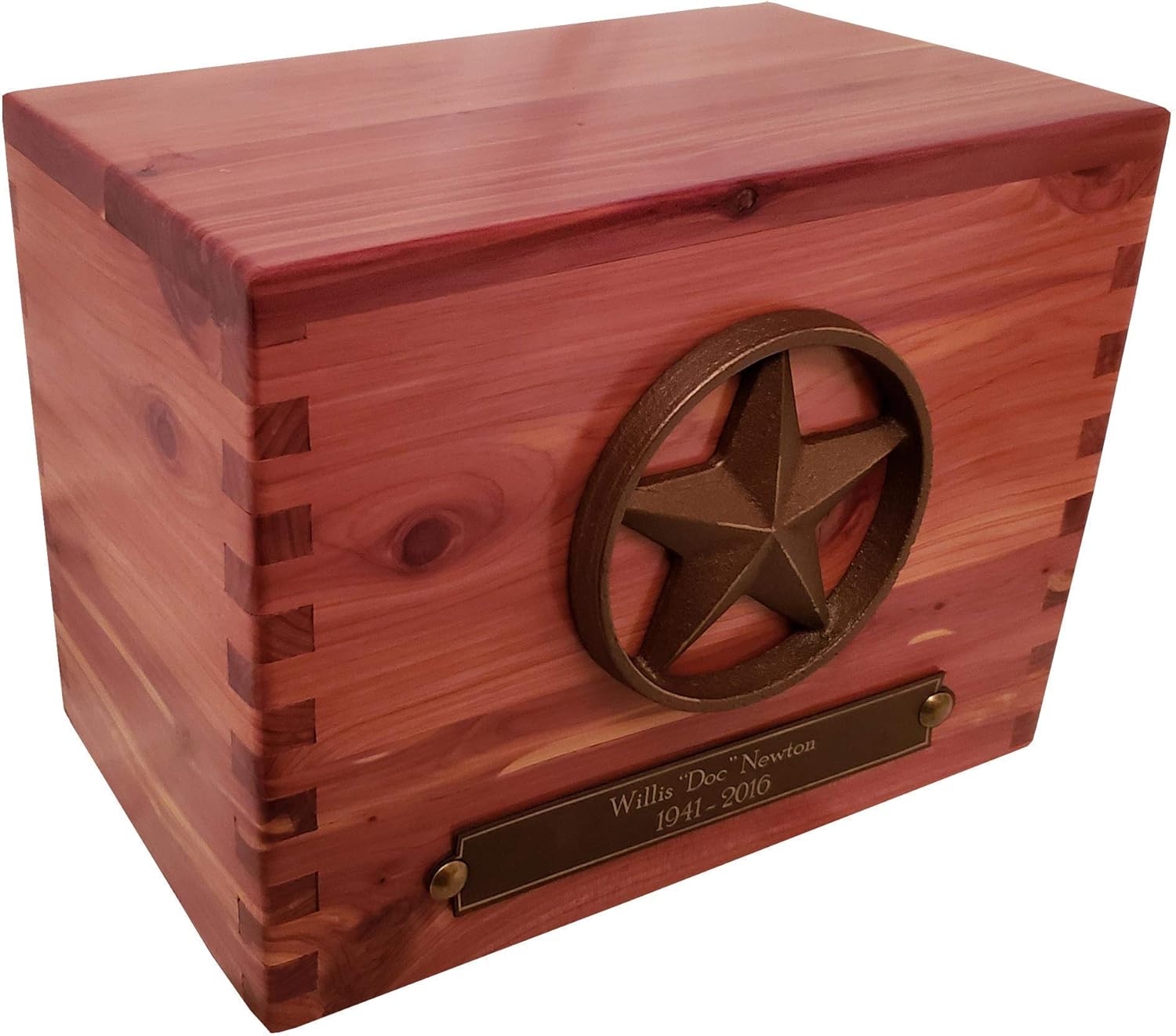Cedar Wood Cremation Funeral Urn for Human Ashes