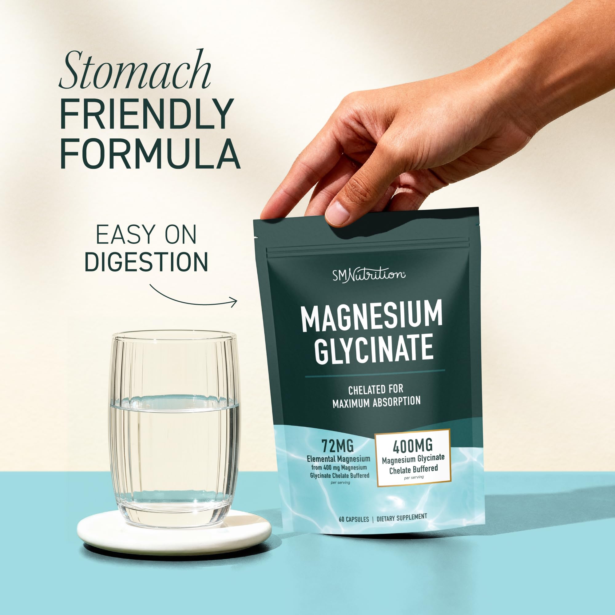 Magnesium Glycinate 400mg, Chelated Magnesium Glycinate, Maximum Absorption — Amazon image 7