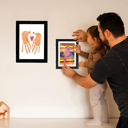 Miniatura 6 de TITIBA 2-Pack Kids Art Frames, 8.5x12 Front Opening Kids Artwork Frames Changeable, Black Artwork Display Storage Frame for Wall, Holds 50 Pcs, for