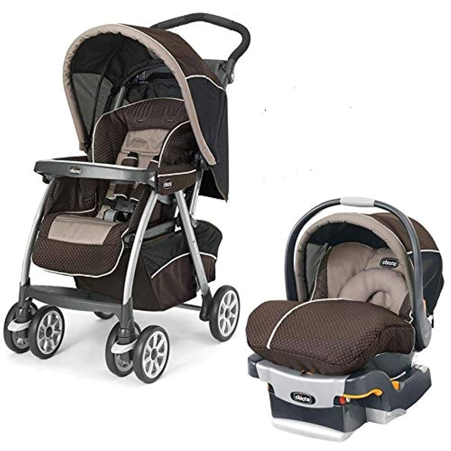 ChiccoKey Fit 30 Magic Car Seat Shale Brown & Chicco Cortina Magic Stroller Shale Brown