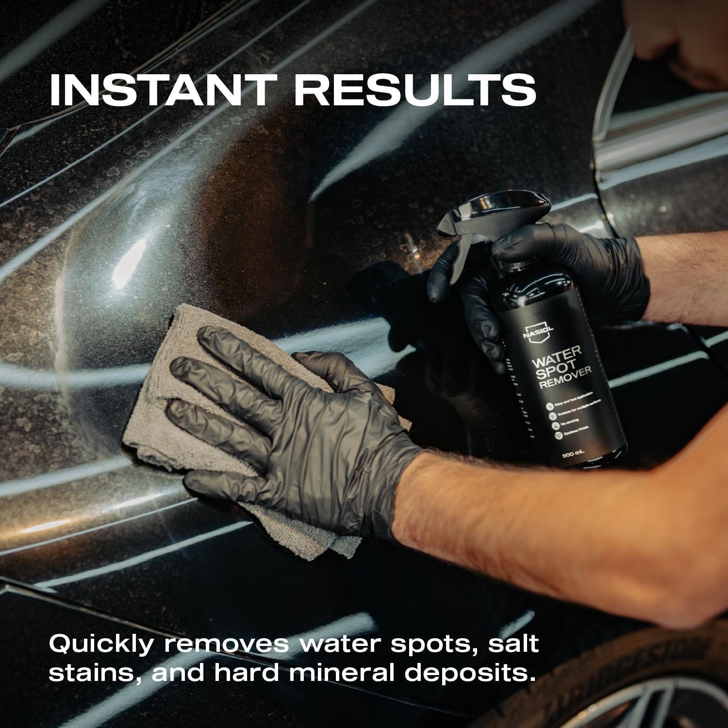 Nasiol Water Spot Remover - Ready-to-Use Spray for Car Body Water Spots, Salt & Mineral Deposits – Safe on Paint, Glass, Chrome & Plastic – Restores Shine – 16 fl oz