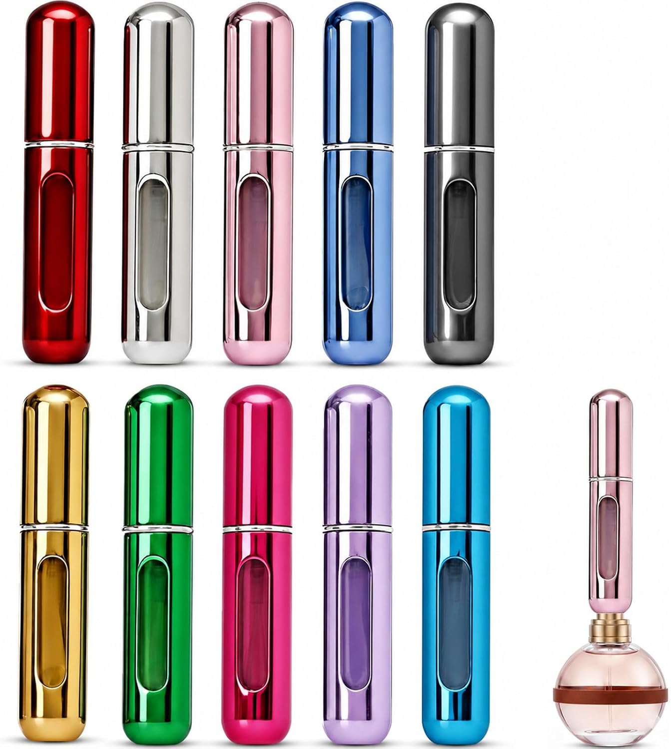 10 Szt. Atomizerów do Perfum, Puste Butelki na Perfumy o Pojemności 5 ml