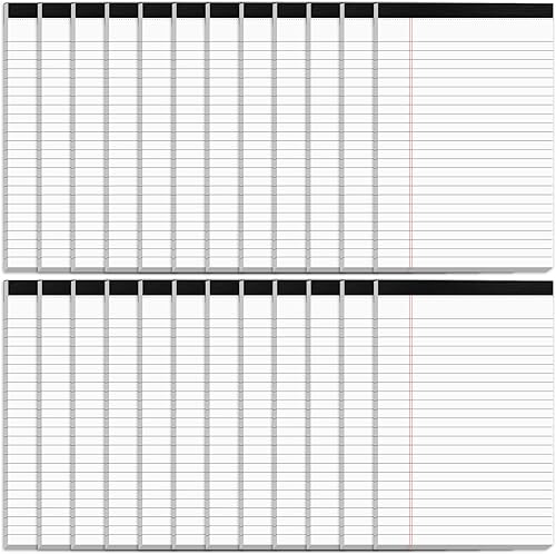 Miniatura 7 de Bloc de notas legales de 8.5 x 11 pulgadas, 4 paquetes de bloc de notas amarillas de 8.5 x 11.75 pulgadas, bloc de notas amarillas con rayas anchas,