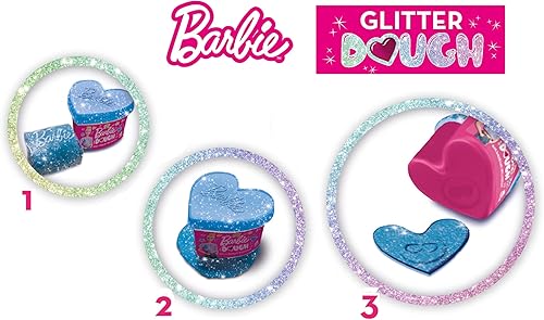 Miniatura 4 de Lisciani Giochi 88850 Barbie Glitter Dough Multipack 5 Jars