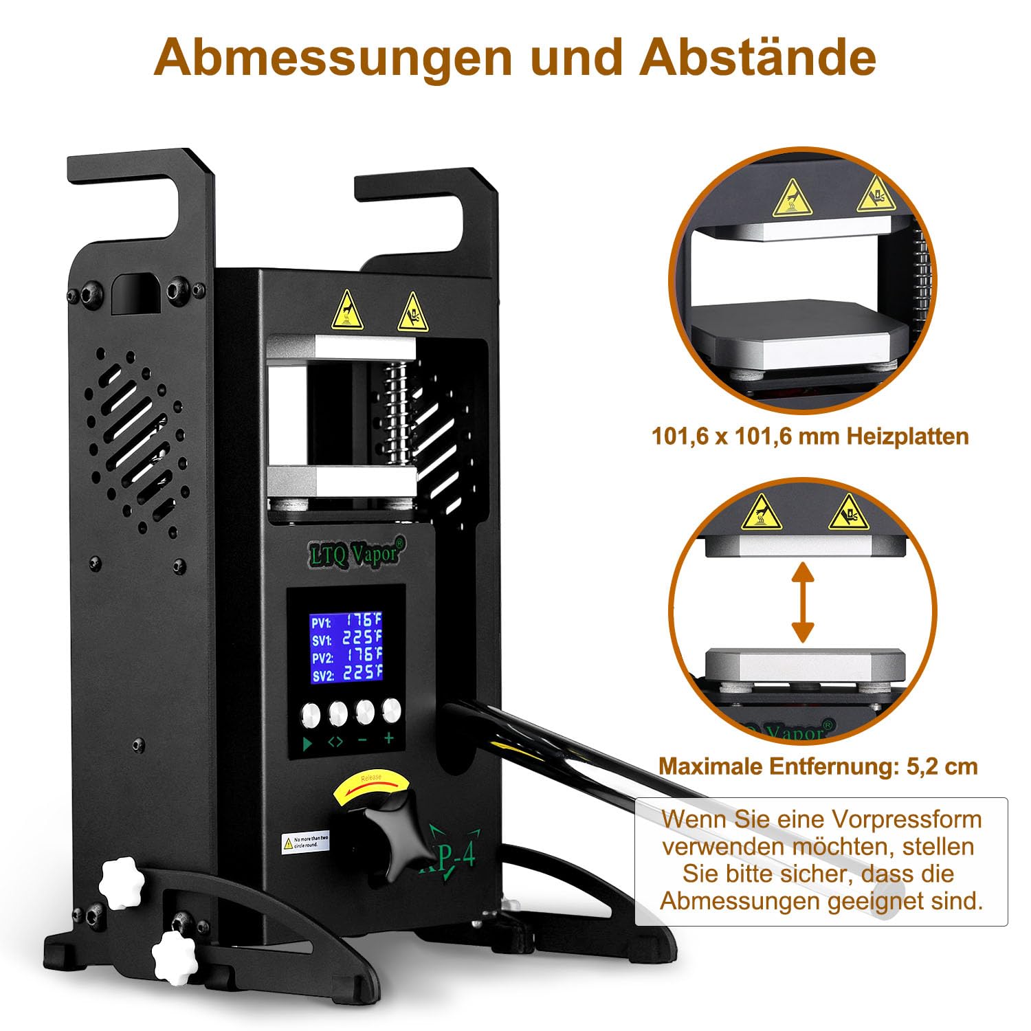 Rosin pressa 4 tonnellate macchina 600 W Colofonia macchina di estrazione KP-4 per colofonia e fiori secchi con controllo della temperatura