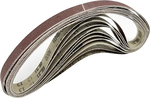 Juego de 10 correas de lijado de tela de circonita de repuesto de grano 600 de 12 pulgada x 18 pulgadas para lijadora de banda de aireelectirc, la