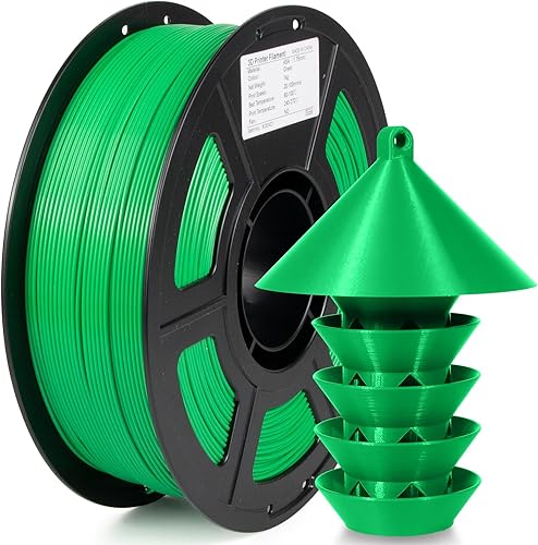 Miniatura 8 de Filamento PETG de fibra de carbono de 0.069 in, filamento de impresora 3D PETG CF ligerode alta resistencia, filamento de fibra de carbono verde
