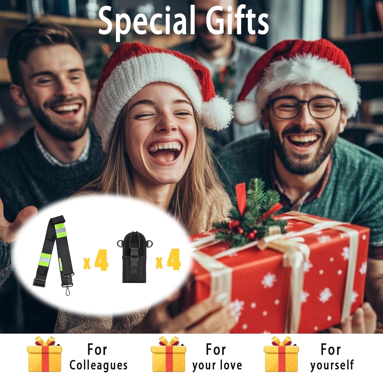 Radio Strap and Holder | Adjustment Ability | Ballistic Nylon and Hardware | for Kenwood Motorola Baofeng Ham Two Way Walkie Talkies (4 Pack)