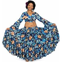 Miss Belly Dance 25 Yard Patterned Skirt for Women, Festival, Folklore, Tribal Fusion, ATS Wear