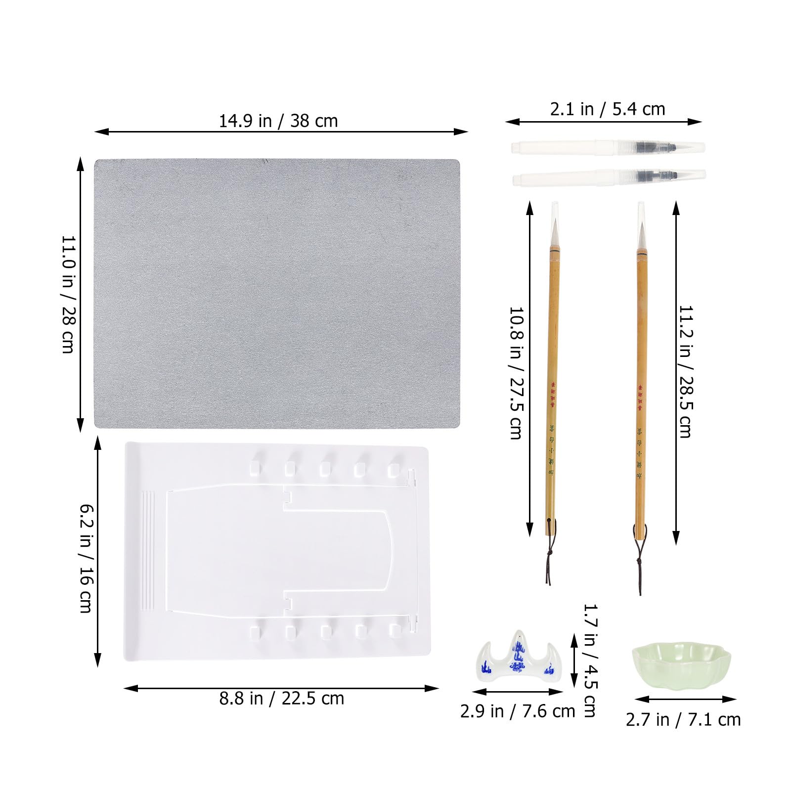 Aquarell-Zeichenset mit faltbarem Zeichenbrett, Pinselhalter und verschiedenen Farben für Outdoor-Skizzieren und Künstler