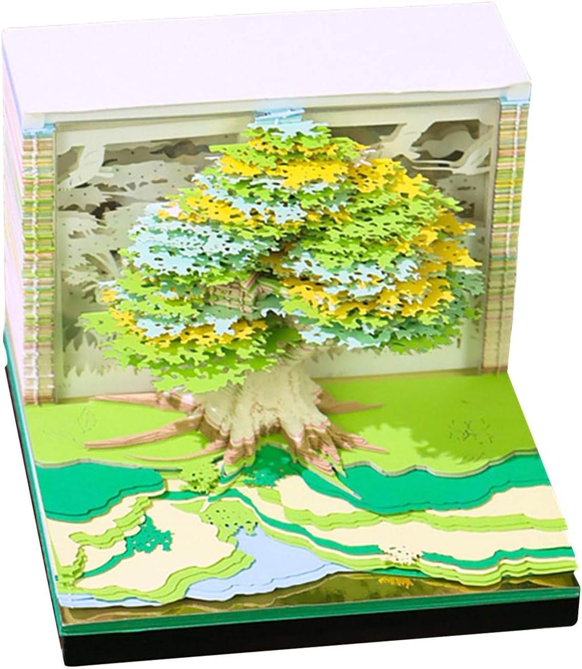 2025 3D Calendar,3D Tree House Desk Calendar 2025 Colorful Cute Memo