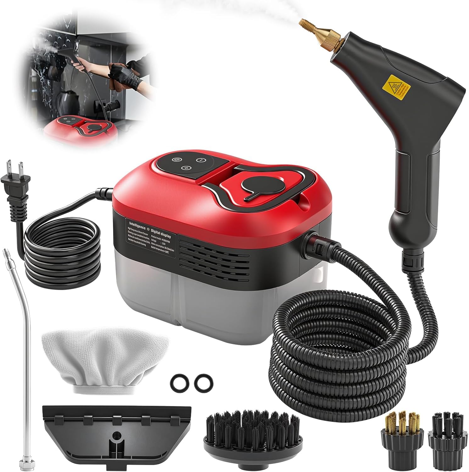 Saker Steam Cleaner for Home 6-Level Adjustable Steamer for Cleaning Portable Handheld Steam Cleaner Portable Steamer for Living