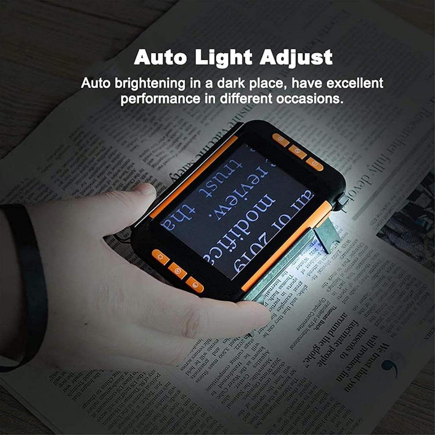 Portable Digital Magnifier Digital Video Magnifier, 3.5 Inch Electronic Visual Aid, Digital Video Magnifier for Low Vision, 2X-32X Zoom, Multiple Color Modes