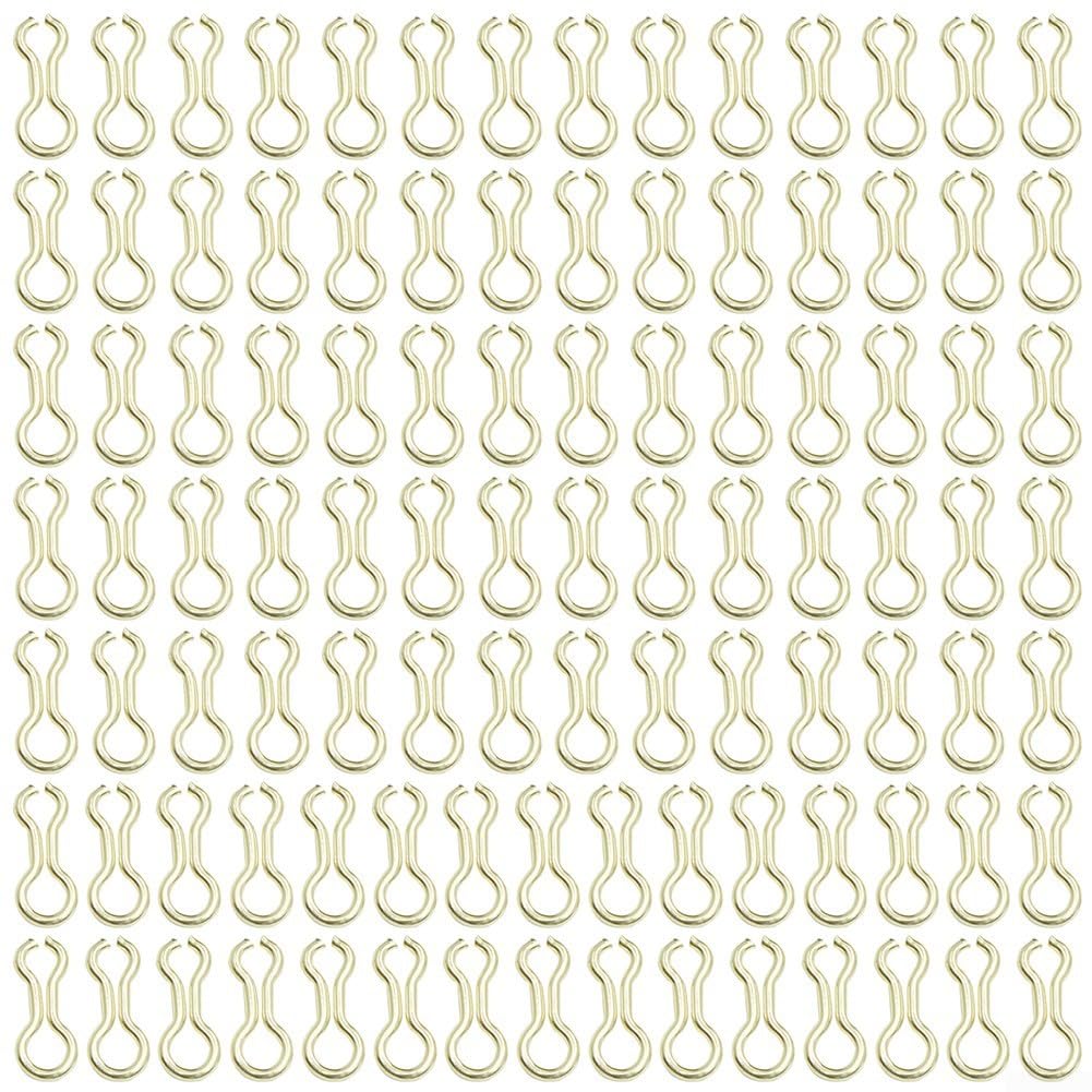 100pcs Fishing Sinker Eyes Eyelets, Steel Alloy Screw Leads Loops Tackle Accessory Lightweight and Compact for Fishing Enthusiasts(yellow S)
