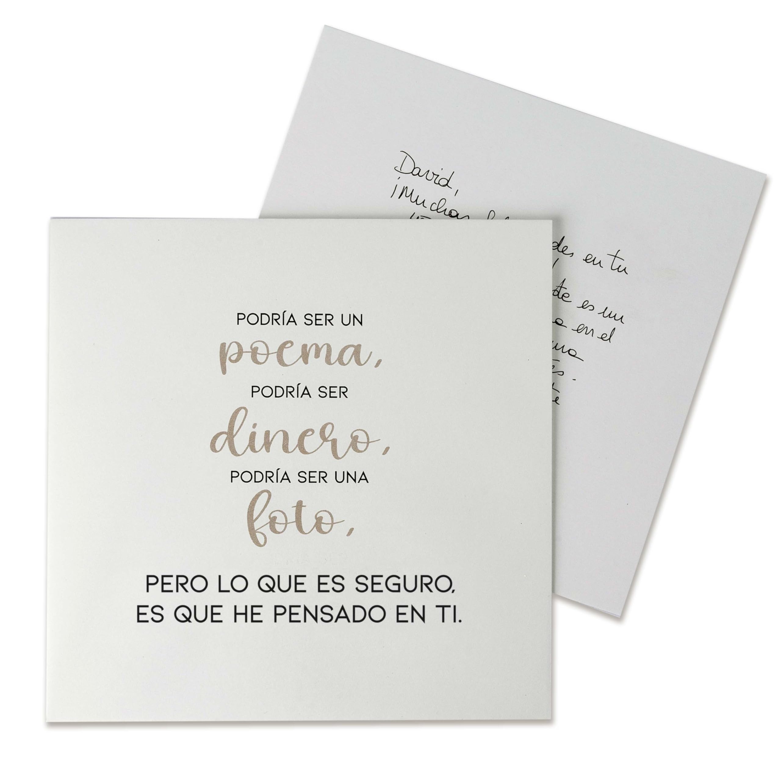 Mopec X40.1 Pack of 25 Gift Vouchers Brown and Black Message I Thought, multicoloured, 16 x 16 cm