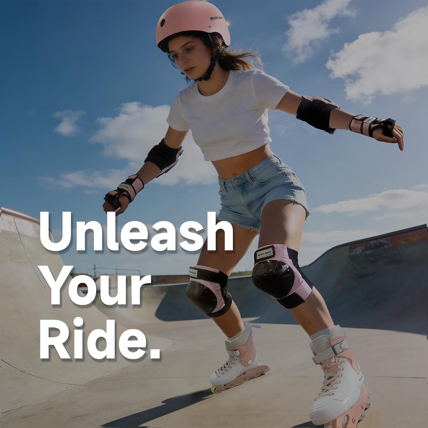 Skating Protective Gear Set for Adults & Youth - Helmet, Knee Pads, Elbow Pads & Wrist Guards for Inline Skating, Roller Skating & Skateboarding (Ages 14+)