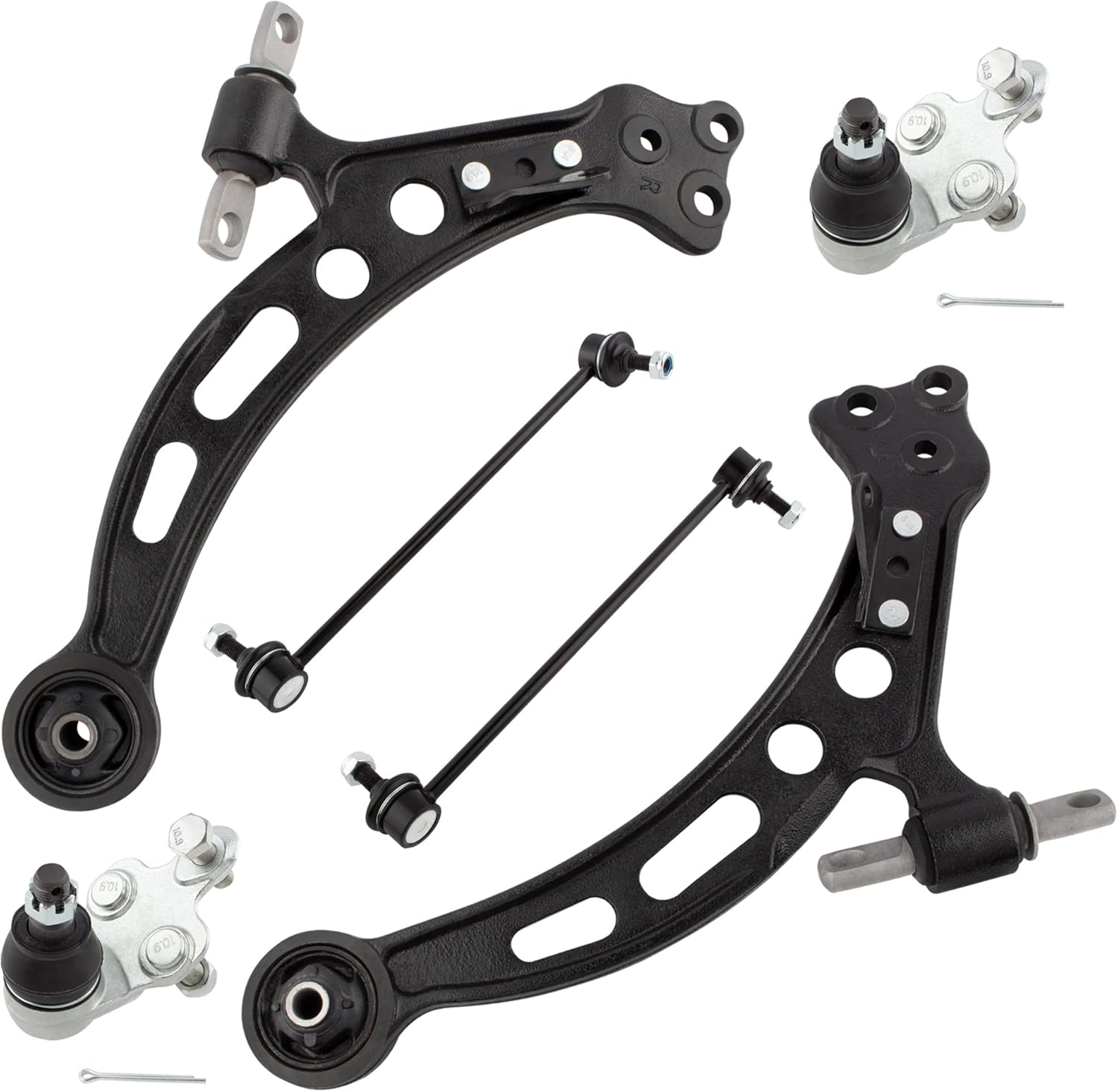 BOXI 4pcs Front Lower Control Arms Sway Bar Links Replacement for Lexus ES300 1997 1998 1999 2000 2001 / RX300 2001 2002 2003 / for Toyota Avalon 1997 / Camry 1997-2001 | K640192 K640191 K90311 K90312