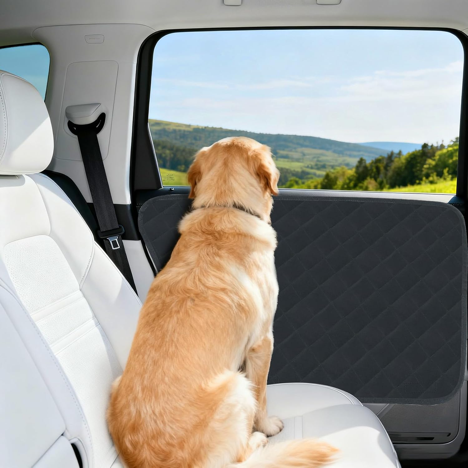 Car Door Protector for Dogs, Pet Car Door Cover, Scratchproof Waterproof Door Panel Covers from Dog Scratching, Heavy Duty 5-Layer Door Protectors for Vehicles, 2 Pack Durable & Universal Fit