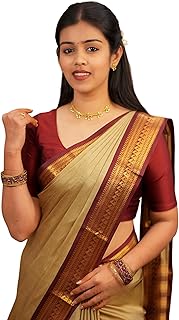 Paramparik Textile Women's Kanjivaram Soft Silk Saree For Wedding Banarasi Style Sari With Blouse Piece