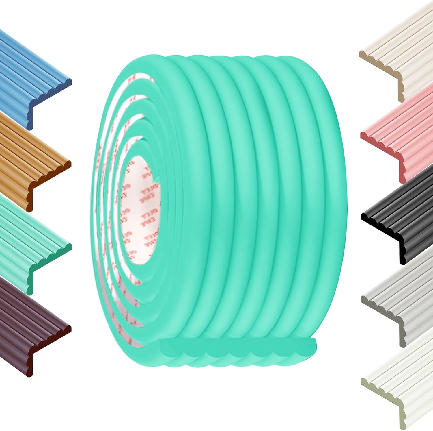 Furniture Corner Edge Safety Bumpers, Wide Edge Protector Strip High Density Roving Cove, for Back to SchoolFurniture and Tables, Desk Edge Cushion(Light Green,5M)