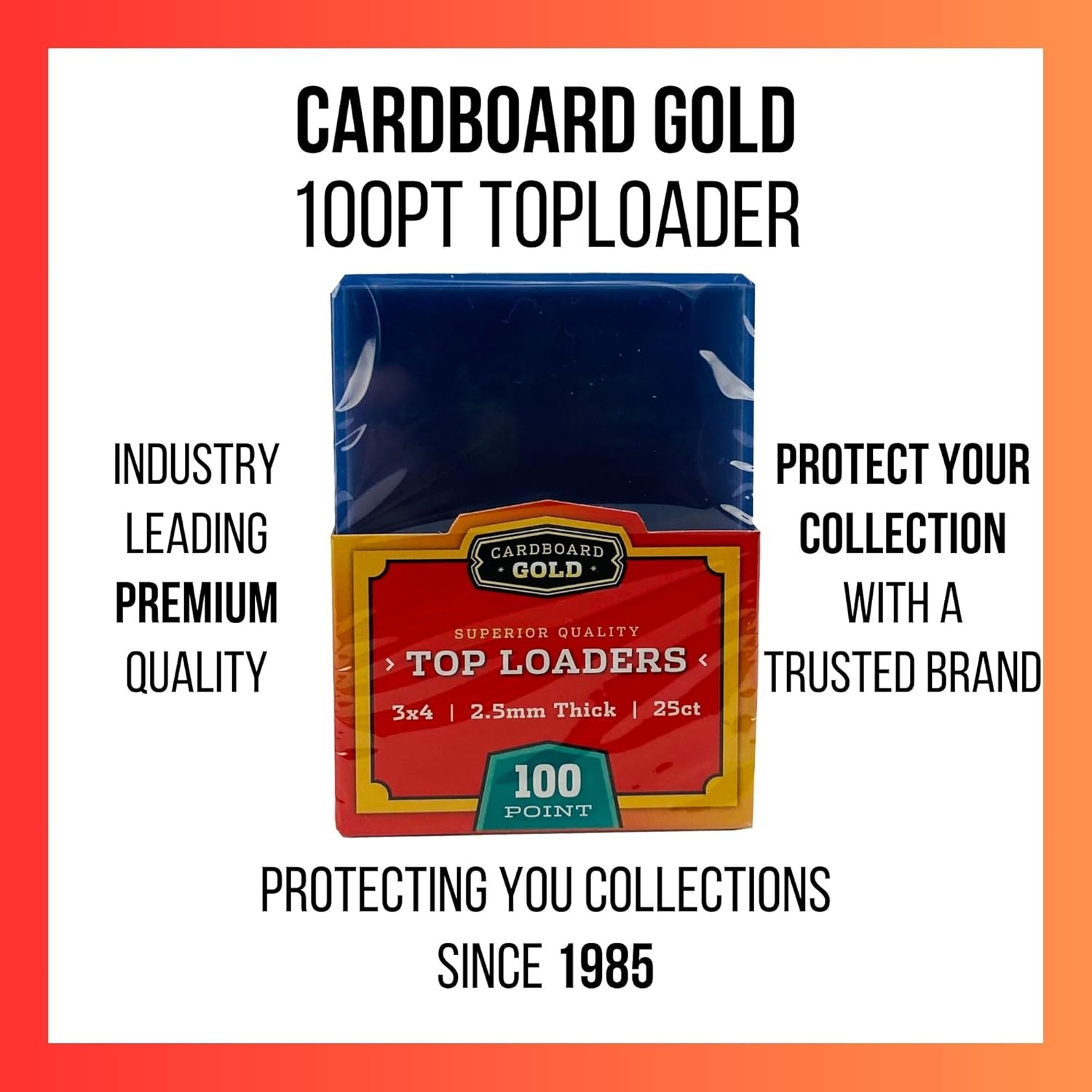 Thick Card Topload Holder - 2.5mm - 100pt - 25ct