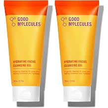 Good Molecules Hydrating Facial Cleansing Gel Pack 2 200 ml / 6.7 fl oz Each | Face Wash with Rosewater & Pineapple Extracts for Gentle Cleansing and Hydration