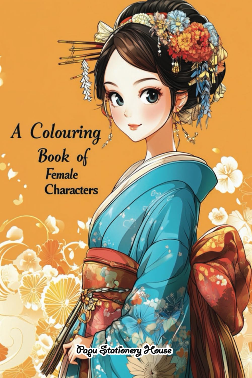 A Collection of Beautiful Female Characters colouring book for adult and children