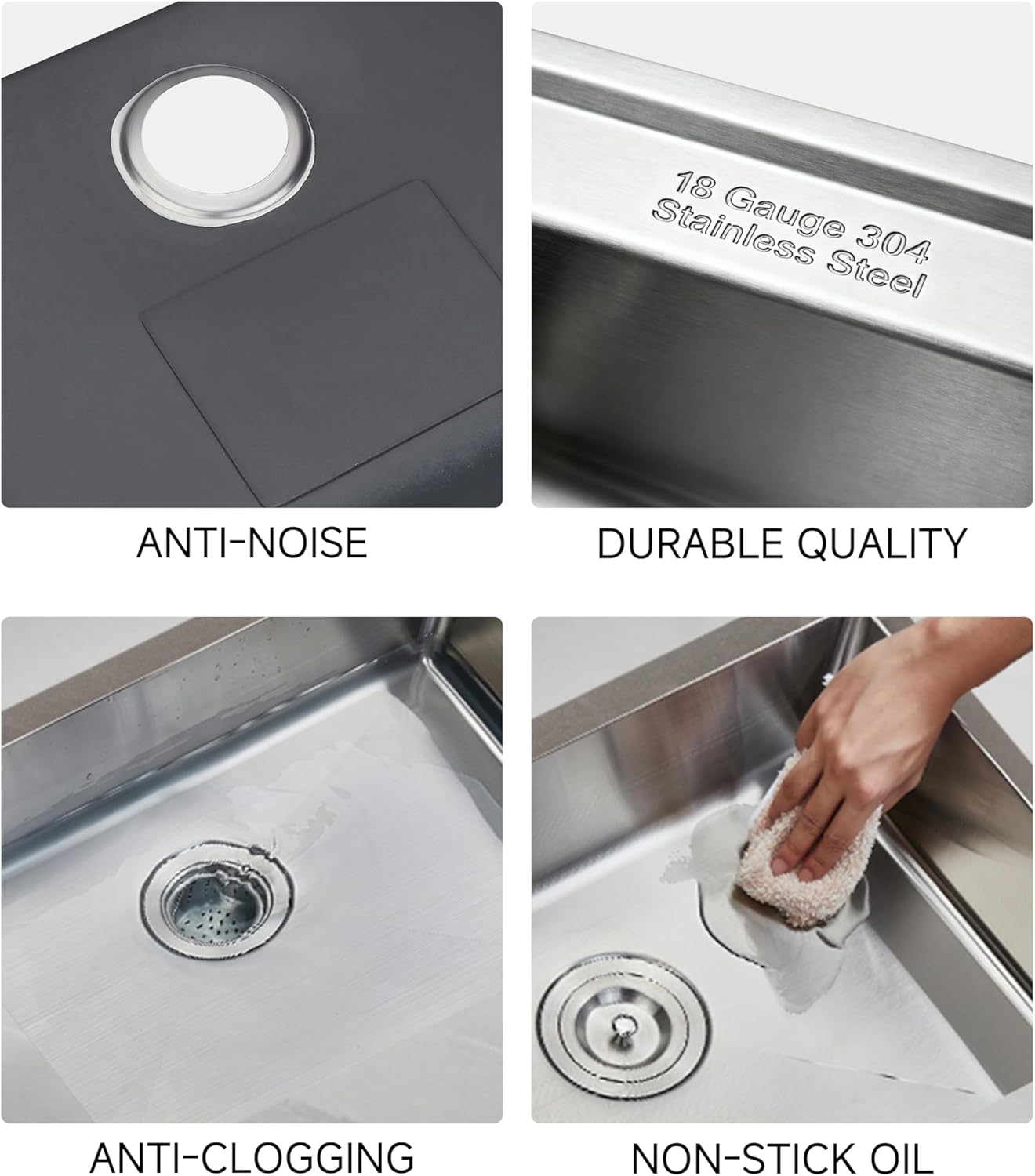 Wells Handcrafted 23-inch 18-gauge Undermount Single Bowl ADA Compliant Stainless Steel Kitchen Sink