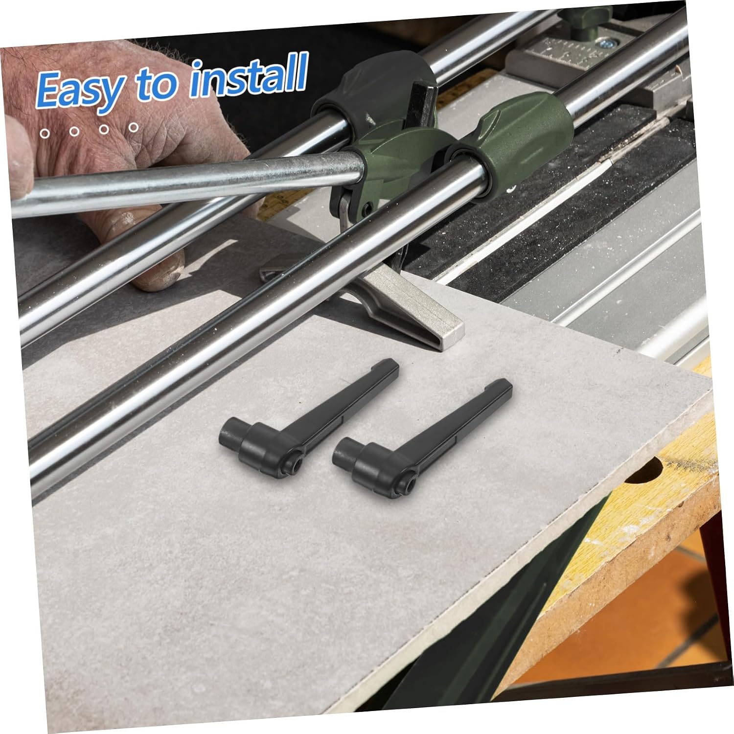 4pcs Adjustable Clamping Lever Handles M8 X 63mm Black Aluminum Alloy