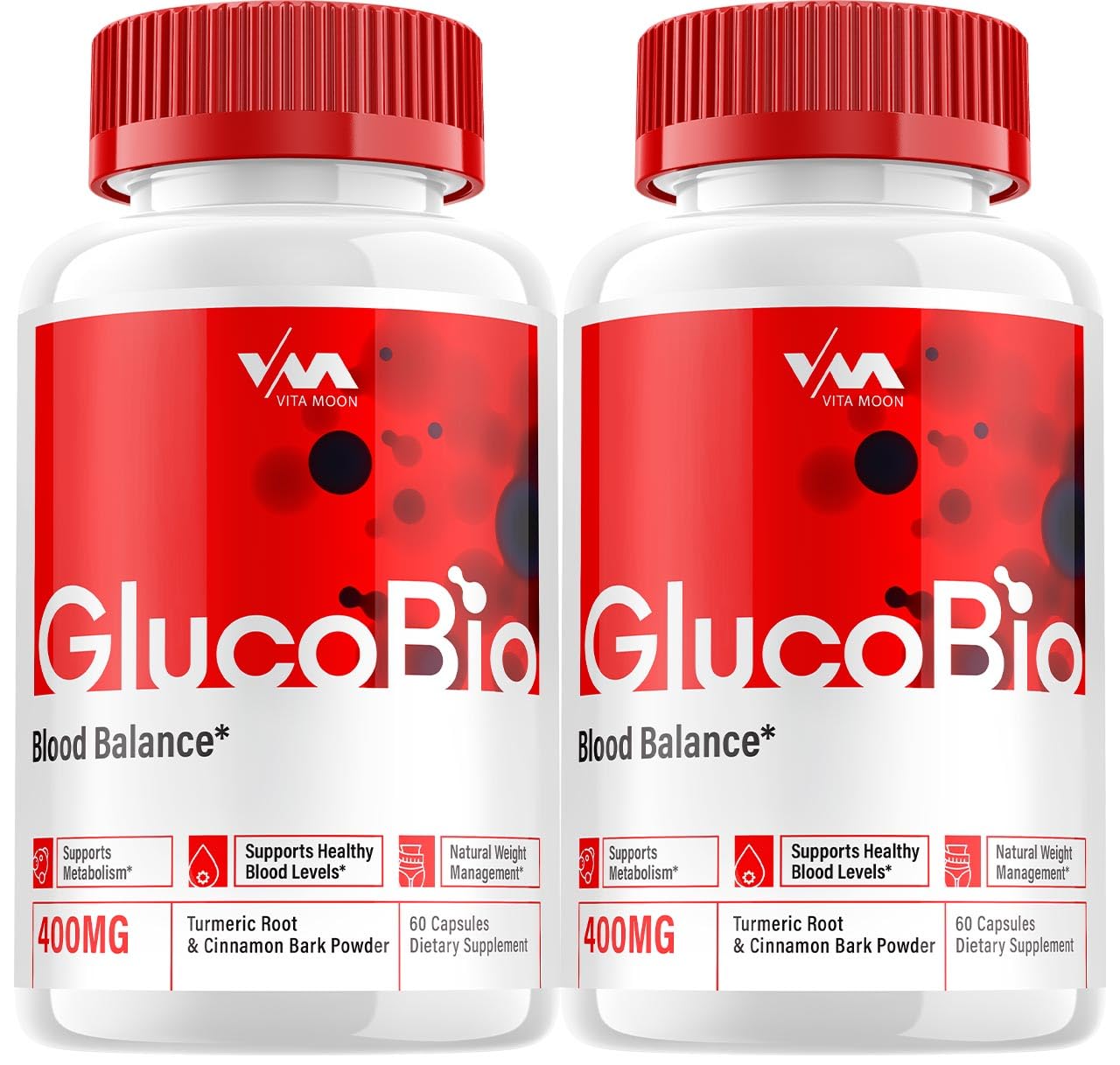 (2 Pack) Gluco Bio Healthy Vitamin Support Supplement - Advanced Formula GlucoBio, Gluco Bio Maximum Strength Reviews, 120 Capsules